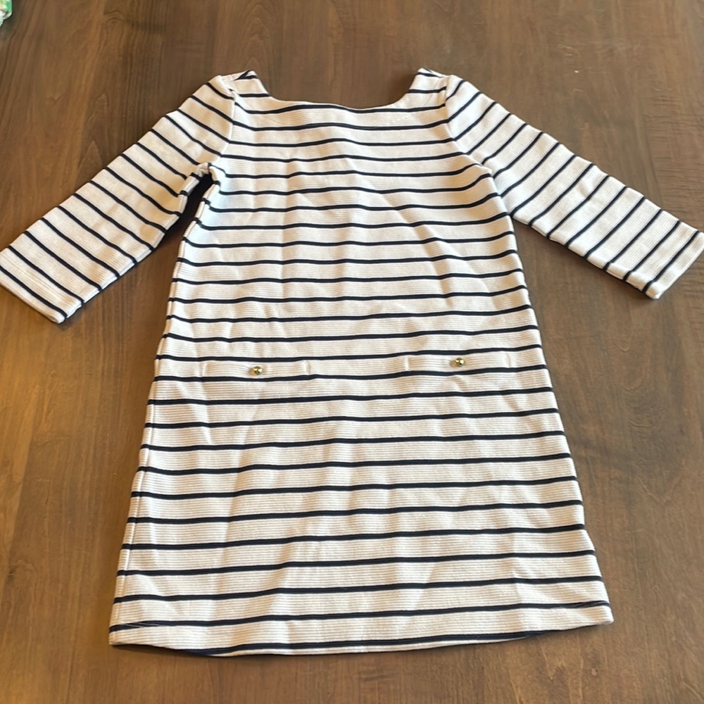 Size 8 Janie & Jack dress, navy stripes